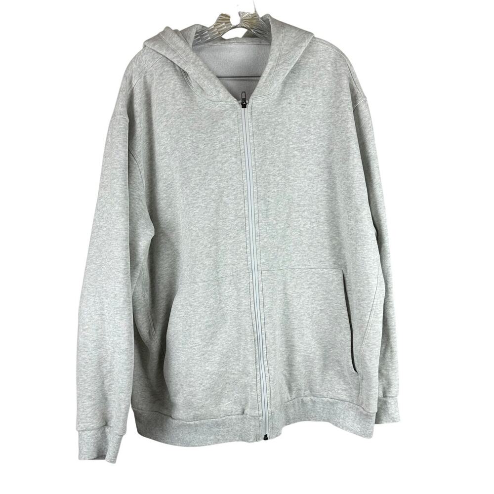 Lululemon Men's Steady State Full Zip Hoodie Light Grey Size XX-Large EUC